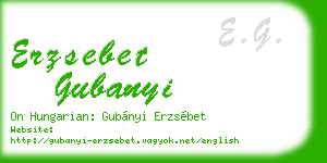 erzsebet gubanyi business card